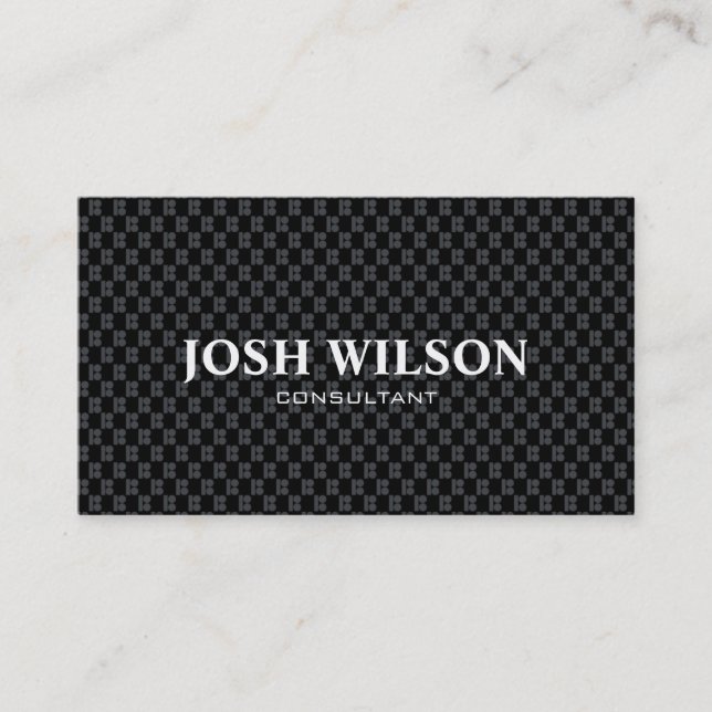 Classy Black Professional Consultant Business Card (Front)
