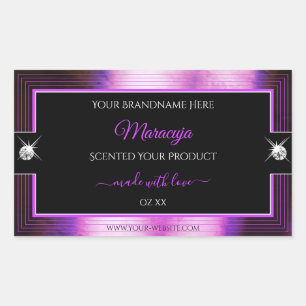 Classy Black Purple Shiny Brilliants Product Label