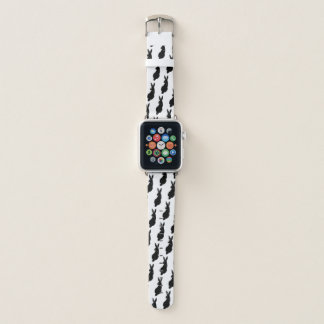 Classy Black Rabbit Silhouette Apple Watch Band