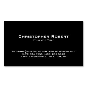 Classy Black Real Estate Business Card Magnet