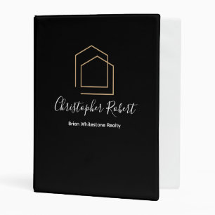 Classy Black Real Estate Mini Binder