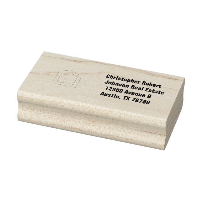 Classy Black Real Estate Rubber Stamp (Stamp)