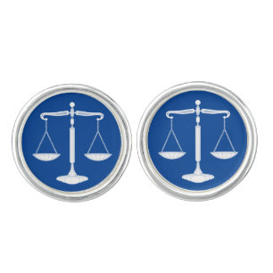 Classy black Scales of Justice Cufflinks