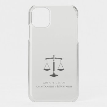 Classy Black Scales Of Justice | Lawyer Iphone 11 Case by BestCases4u at Zazzle