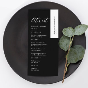 Classy Black Wedding  Menu