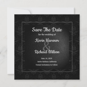 Classy Black Wedding Save The Date
