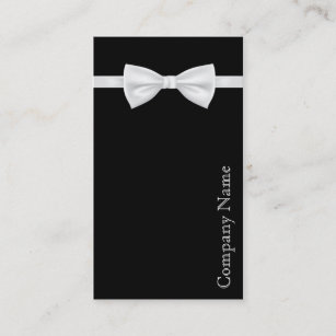 Classy Black White Bowtie Men's Wear Business Card