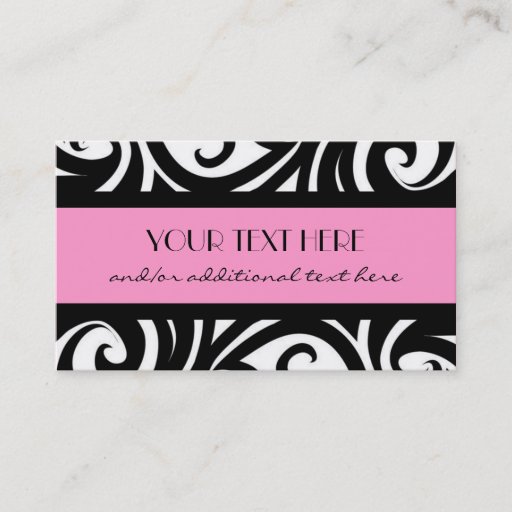 Customizable Classy Black &amp; White Business Card Template