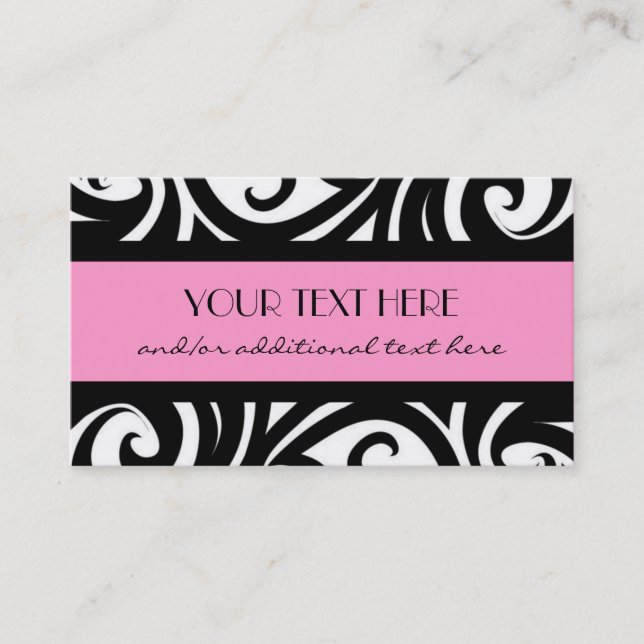 Classy Black & White Business Card (Front)
