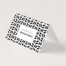 Classy black white geometric floral wedding