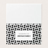 Classy black white geometric floral wedding (Outside Unfolded)