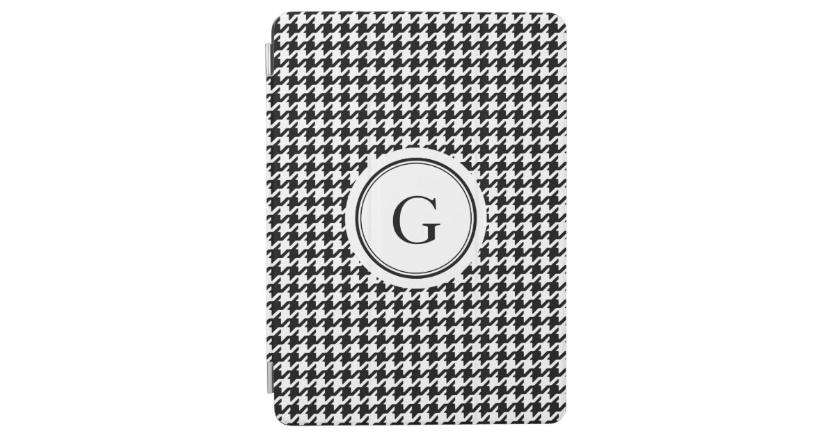 Designer greek key pattern for iPad mini case with circle monogram