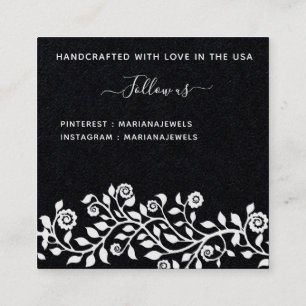 Classy Black White Large Earrings Display Cards