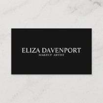 Classy Black White Makeup artist Business Cards