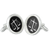 Amazon.com: Select Gifts Cuff links Legal Law Cufflinks  Mini Black Scale of Justice Cufflinks display picture 1