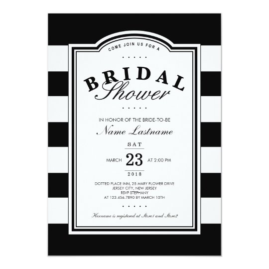 Black And White Bridal Shower Invitations 5