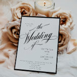 Classy Black & White Wedding Invitation<br><div class="desc">Timeless Wedding Invitation - B&W Wedding Invitation - Wedding Invitation Template - Classy Wedding Invitation - Old Money Wedding Invitation</div>