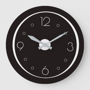 Classy Black with White Nos >Simplistic Clocks