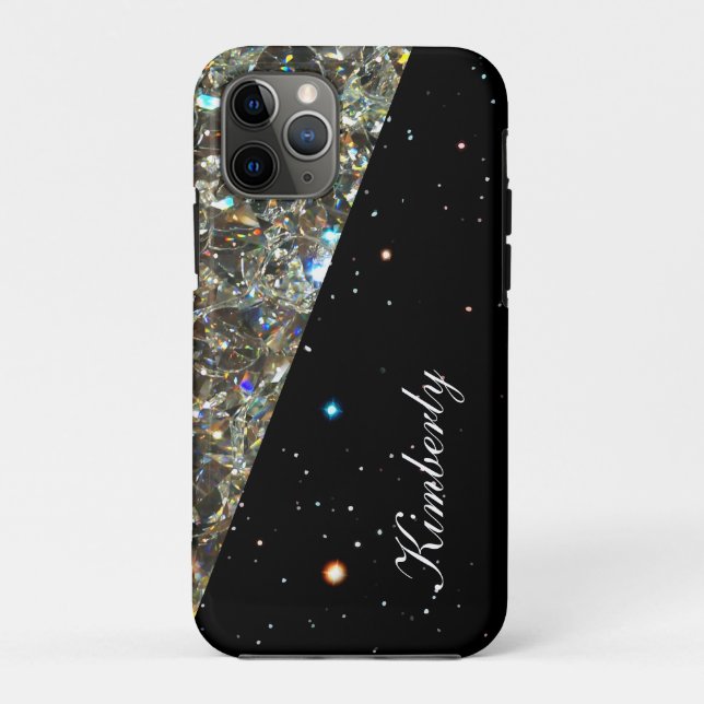 Classy Bling Monogram Jewel Case-Mate iPhone Case (Back)