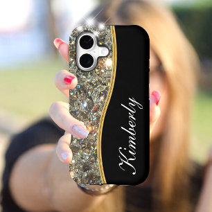 Classy Bling Monogram Style iPhone 17 Case