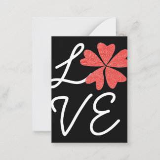 Classy blooming tiny Valentine Note Card