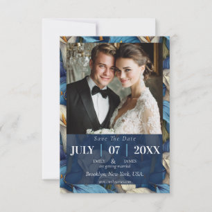 Classy Blue Calla Lilies Charm Rustic Wedding Save The Date
