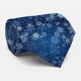 Classy Blue Christmas Tie! Neck Tie