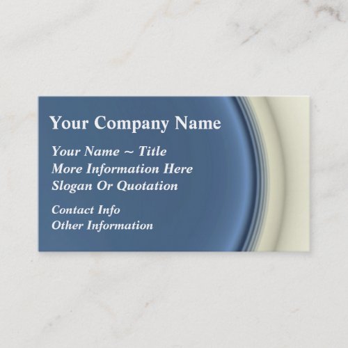 Classy Blue &amp; White Curvy Business Cards