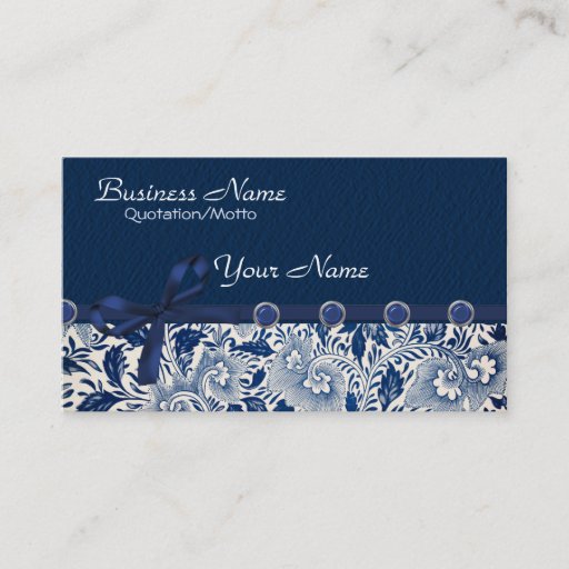 Customizable Classy Blues Business Card Template
