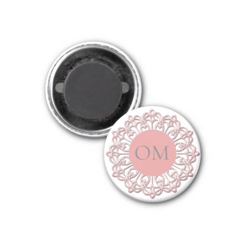 Classy  Blush Pink Mandala OM   Magnet