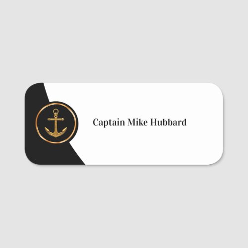 Classy Boat Captain Theme Name Tags