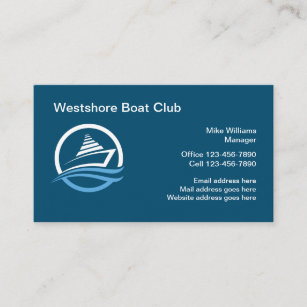 Classy Boat Club Theme Business Cards