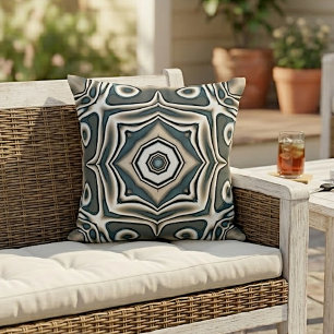 Classy Bohemian Retro Abstract Tribal Art Pattern Outdoor Pillow