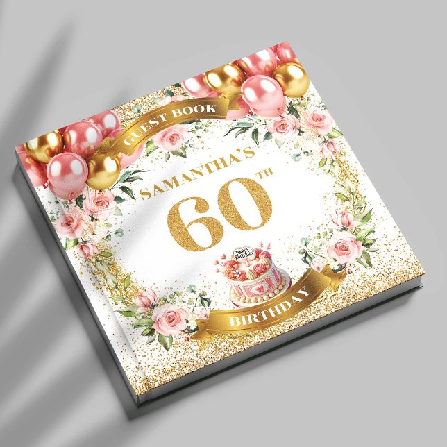 Classy Boho 60th Birthday Guest Book Petal Style (Classy Boho 60th Birthday Guest Book Petal Style

)