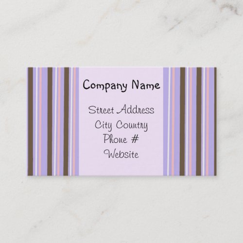 Classy Bold Stripes Business Card