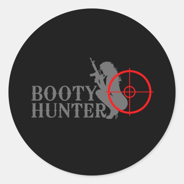 Classy Booty Hunter Classic Round Sticker (Front)