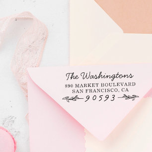 Classy Botanical Branches Name & Return Address Self-inking Stamp