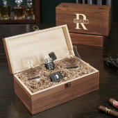 Classy Box Set w/ Cigar Cutter & Whiskey Snifters (Open)