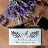 Classy Branches And Leaves Canvas Cosmetic Bag (Top)