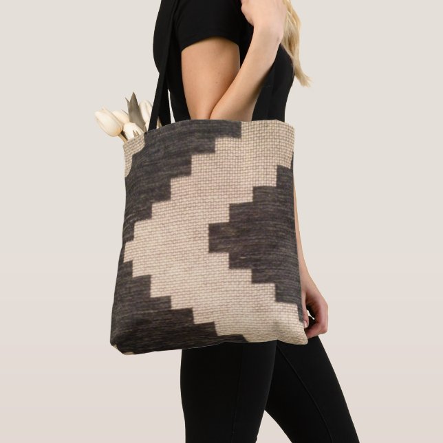 Classy Brown & Beige Design  Tote Bag (Close Up)
