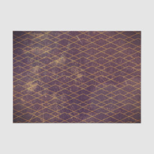Classy Brown Distressed Pattern Geometric Textured Tissue Paper