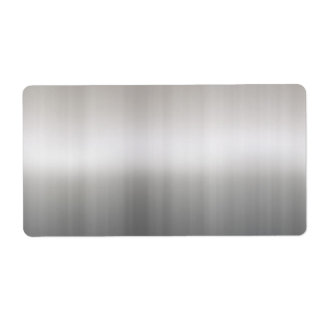Classy Brushed Aluminum Label