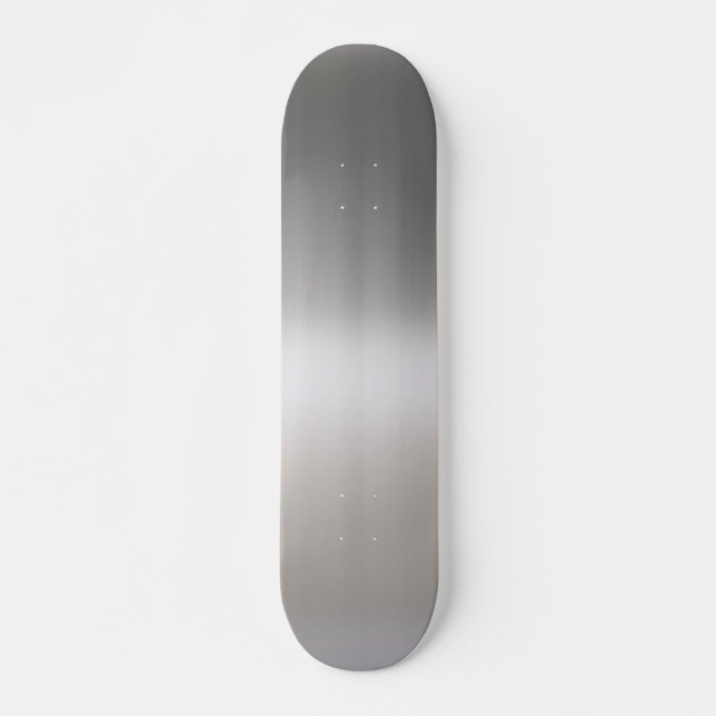 Classy Brushed Aluminum Skateboard Deck (Front)