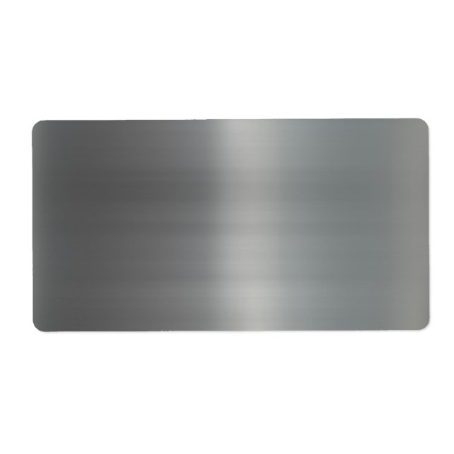 Classy Brushed Metal Textured Label (Front)