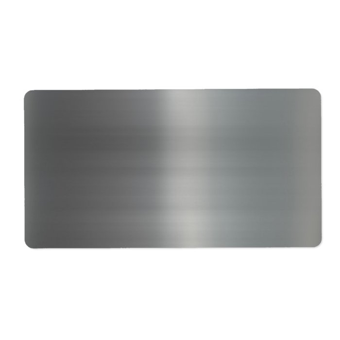 Classy Brushed Metal Textured Custom Shipping Labels