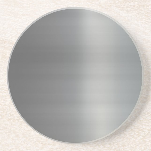 Classy Brushed Metal Textured Sandstone Coaster (Front)