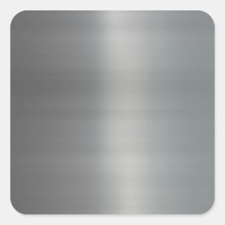 Classy Brushed Metal Textured Square Sticker