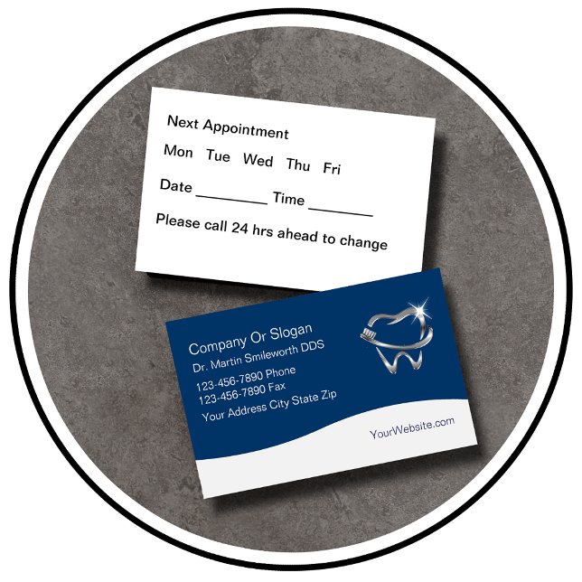 Classy Budget Dentist Appointment Business Cards (Creator Uploaded)