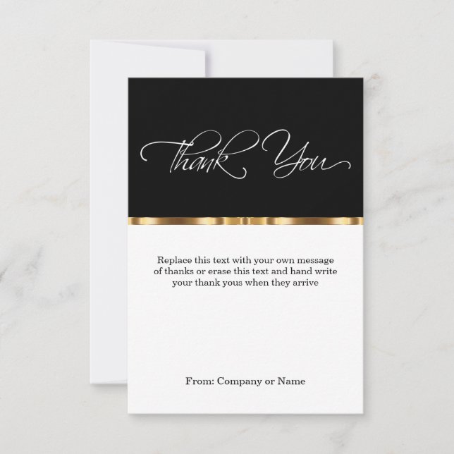 Classy Budget Friendly Business Thank You Cards (Front)