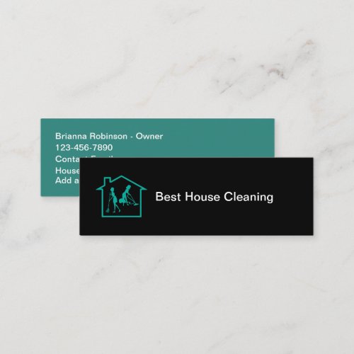 Classy Budget House Cleaning Business Cards
